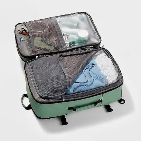 Open Story - 45L Travel 22.25" Backpack in Dark Ivy - Picture 2 of 4